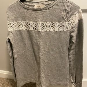 LOFT sweater, extra small, grey